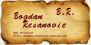 Bogdan Resanović vizit kartica